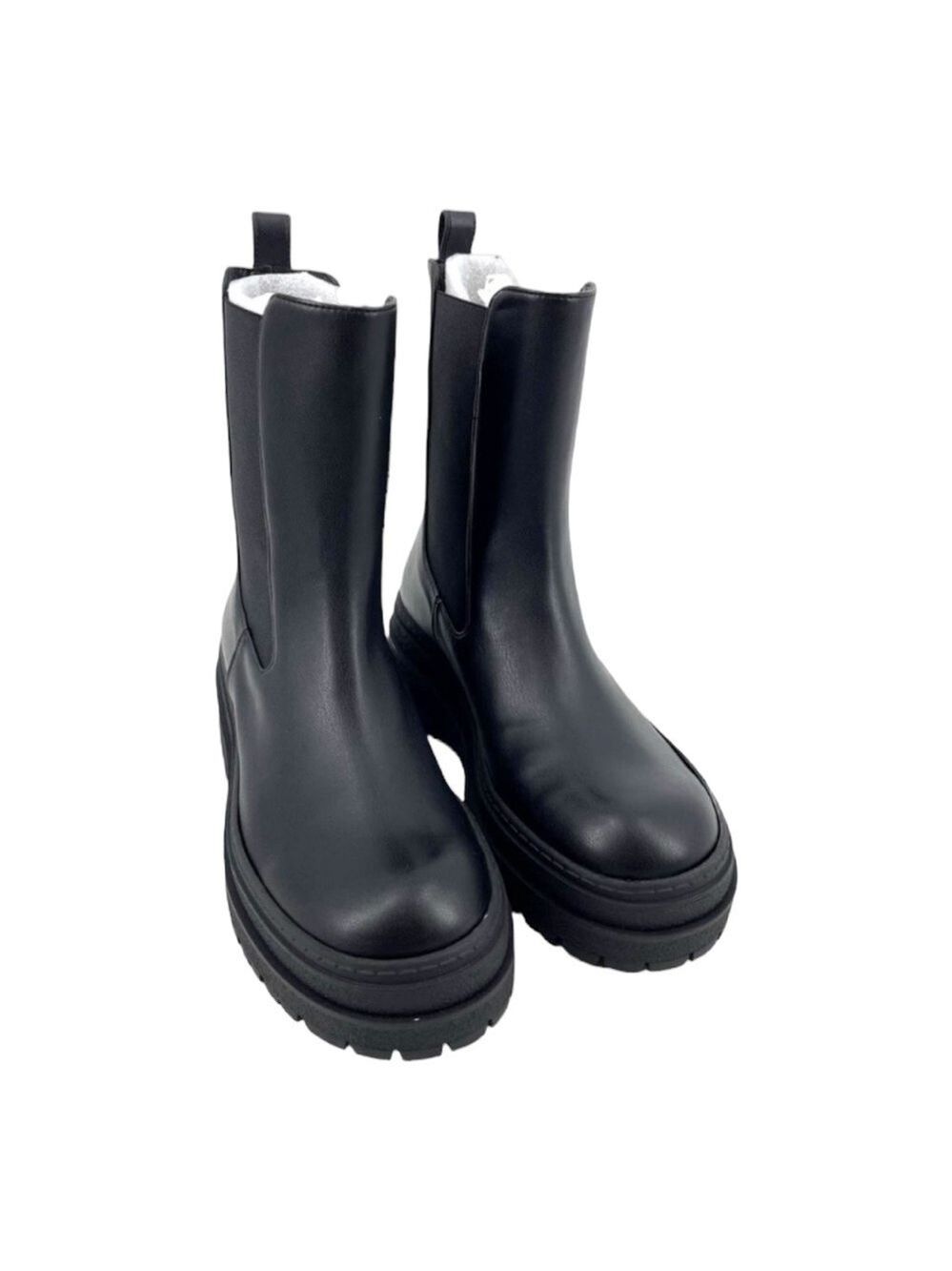 Good American Leather Chelsea Pull On Boot Black Women's NIB GA036V-X Size 9.5 - Picture 2 of 9